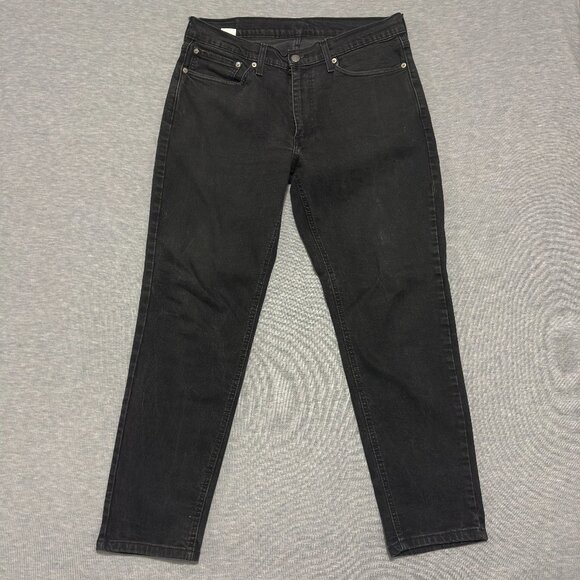 Levis 531 Jeans Mens 36x30 Black Straight Stretch Denim Dark Wash Workwear - Picture 1 of 16